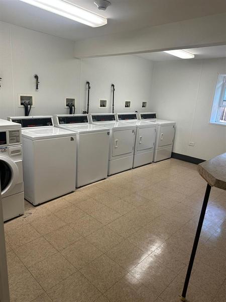 Shared laundry room cleaned