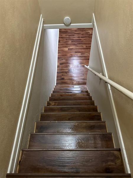 Wood staircase cleaned